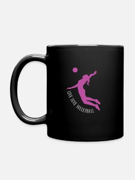 Volleyball Femmes Live Love Volleyball - Mug uni - noir