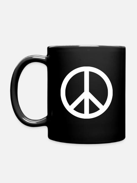 Peacezeichen - Tasse einfarbig - Schwarz