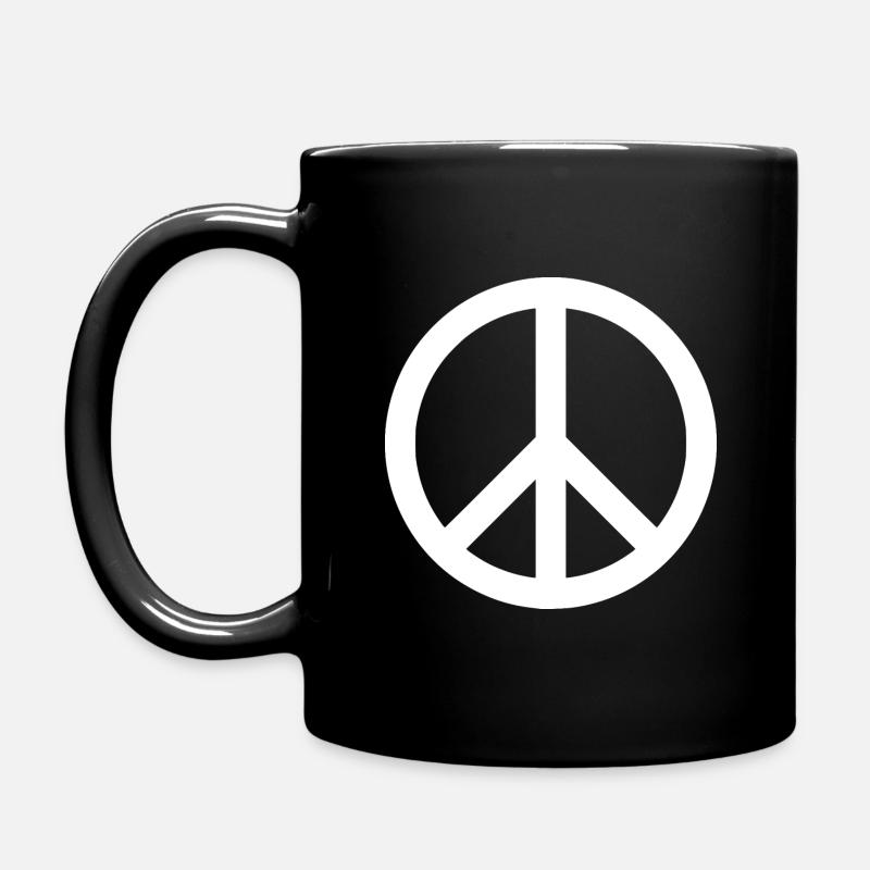 Peacezeichen - Tasse einfarbig - Schwarz