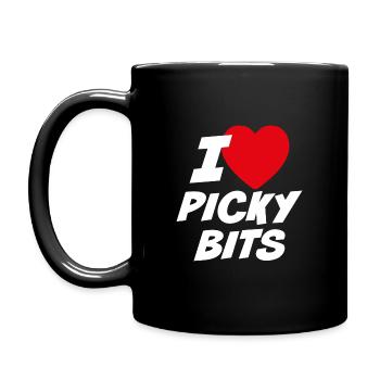 Ich liebe wählerische Bits - Tasse einfarbig - Schwarz - Links