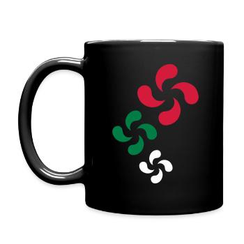 Baskische Quer - Tasse einfarbig - Schwarz - Links