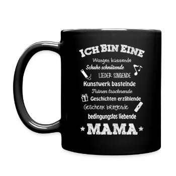 Ich bin eine wundervolle Mutter - Tasse einfarbig - Schwarz - Links