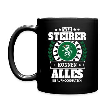 STEIRER - ALLES BIS AUF HOCHDEUTSCH - Tasse einfarbig - Schwarz - Links