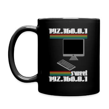 192.168.01 sweet 192.168.0.1 - Full Colour Mug - black - Left