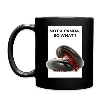 Kein Panda, na und? - Tasse einfarbig - Schwarz - Links