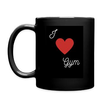 i love gym - Tasse einfarbig - Schwarz - Links