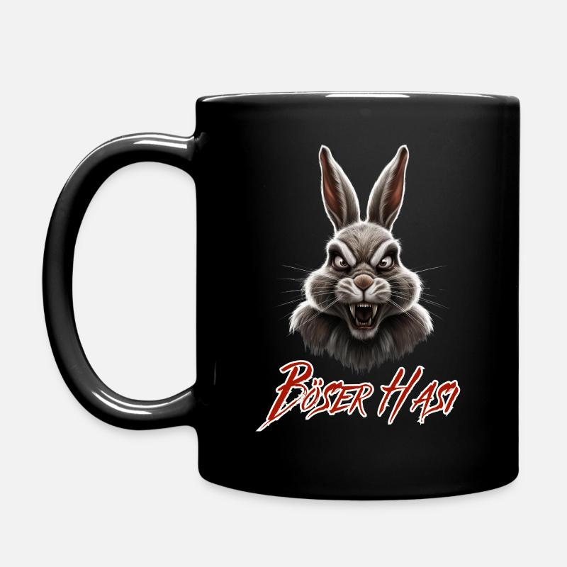 Böser Hasi - cooles lustiges Hasen Fun - Tasse einfarbig - Schwarz