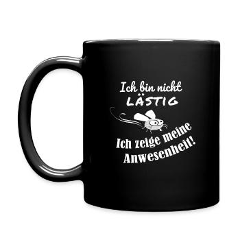 Fliege Lästig Spruch lustig - Tasse einfarbig - Schwarz - Links