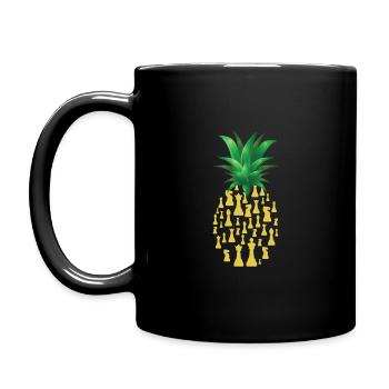 Chess - Chess Pieces Pineapple - Full Colour Mug - black - Left