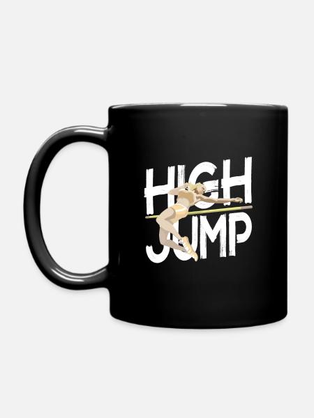 Hochsprung - Hochspringer - Tasse einfarbig - Schwarz