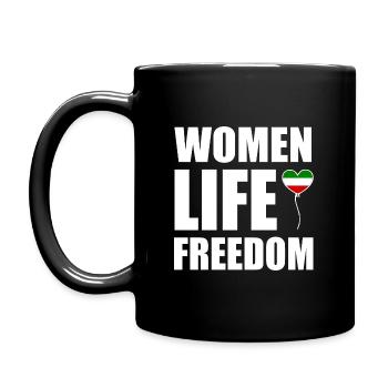 Women life freedom - Mug uni - noir - Gauche