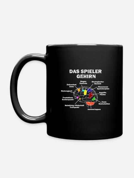 Das Spieler Gehirn Geschenk Idee Gamer Nerd - Tasse einfarbig - Schwarz