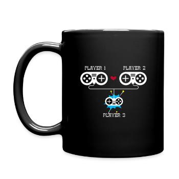 Sex Reveal Party Gamer Player 3 - Mug uni - noir - Gauche