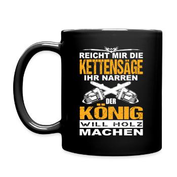 Förster Holzfäller Waldarbeiter Forstwirt Sprüche - Tasse einfarbig - Schwarz - Links