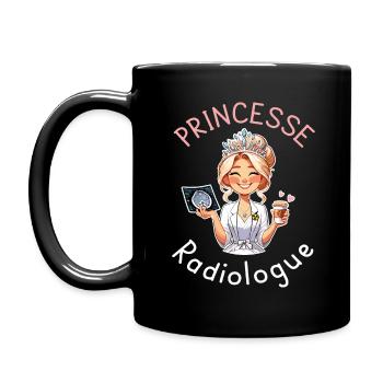Princesse Radiologue Femme Radiologie - Mug uni - noir - Gauche