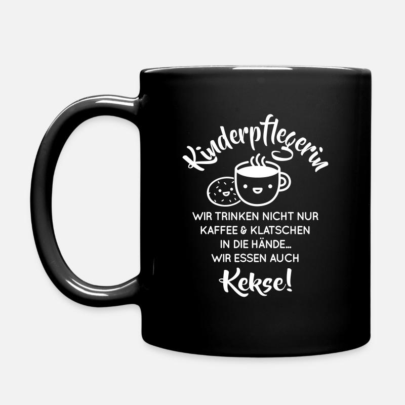 Kinderpfleger: Wir essen auch Kekse - Tasse einfarbig - Schwarz