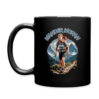 Wander Woman - Randonnée Alpinisme Femme - Mug uni - noir - Gauche