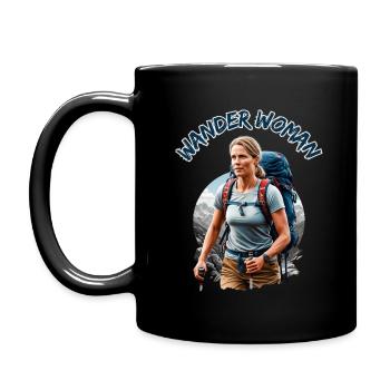 Wander Woman - Randonnée Alpinisme Femme - Mug uni - noir - Gauche