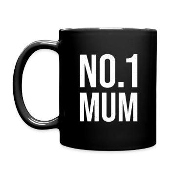 Nummer 1 Mama - Tasse einfarbig - Schwarz - Links