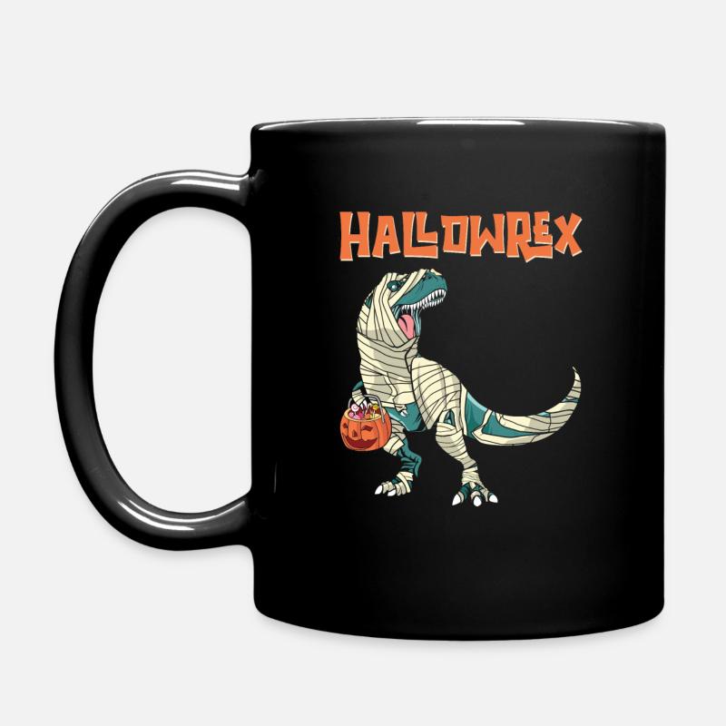 Tyrannosaurus Trex Halloween Scary Hallowrex - Full Colour Mug - black