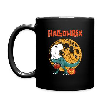 Hallowrex Tyrannosaurus Rex - Trex Halloween - Tasse einfarbig - Schwarz - Links