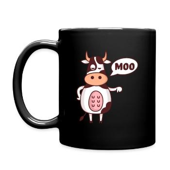Vache de la réprobation - Mug uni - noir - Gauche