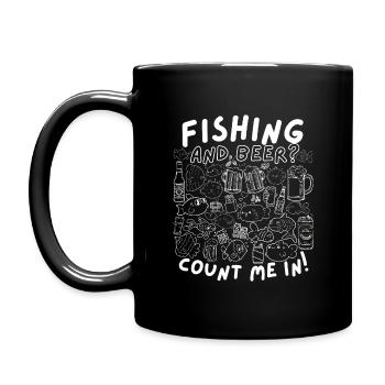 Fishing and beer? Count me in! - Tasse einfarbig - Schwarz - Links