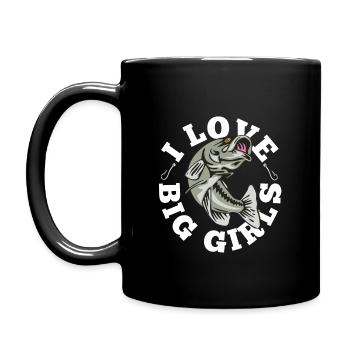 Pêche - J’aime les grandes filles - Mug uni - noir - Gauche