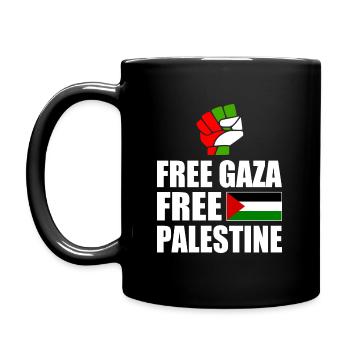 Free gaza free palestine - Tasse einfarbig - Schwarz - Links