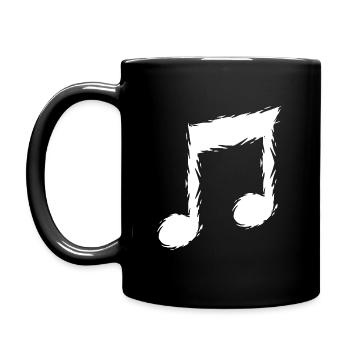 Note de musique chanteur design musique - Mug uni - noir - Gauche