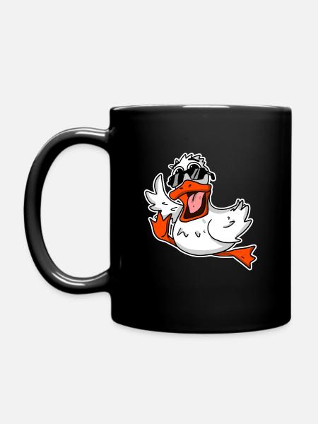 Canard frais avec lunettes de soleil - Mug uni - noir