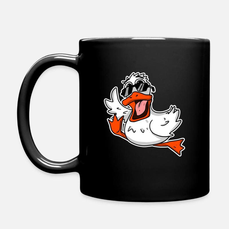 Coole Ente mit Sonnenbrille - Tasse einfarbig - Schwarz