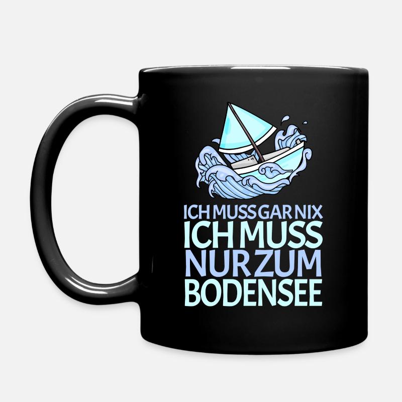 Bodensee - Tasse einfarbig - Schwarz