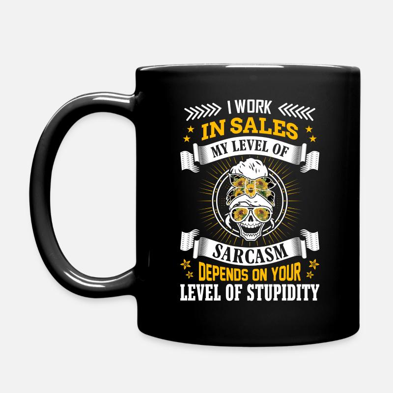 Je travaille dans la | de vente Sarcasme des ventes du commerce des vendeurs - Mug uni - noir