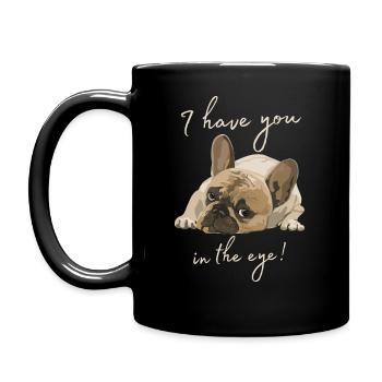 Dog with saying-I have you in mind! - Full Colour Mug - black - Left