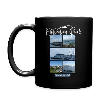 Rerik Baltic Sea resort holiday between the lagoon and the Baltic Sea - Full Colour Mug - black - Left