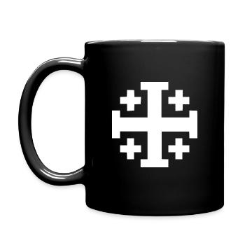 Jerusalem Cross Jerusalem Cross - Full Colour Mug - black - Left