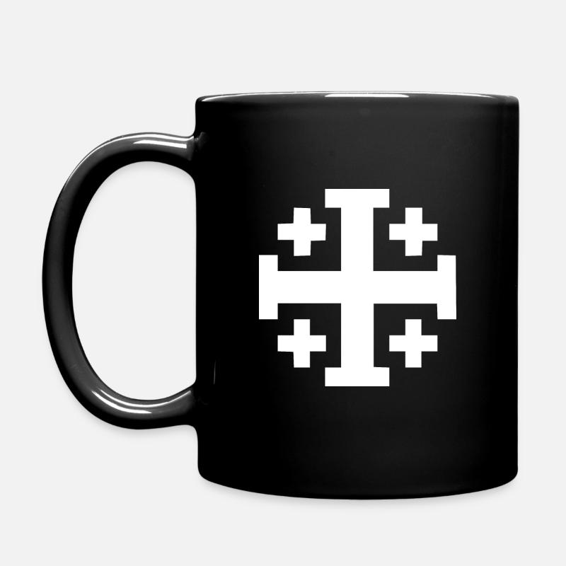Jerusalem Cross Jerusalem Cross - Full Colour Mug - black