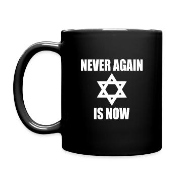 Never again is now - Tasse einfarbig - Schwarz - Links