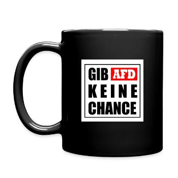 Gib afd keine chance - Tasse einfarbig - Schwarz - Links