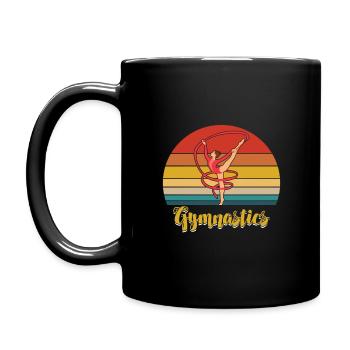 Female Gymnast - Gymnastics - Full Colour Mug - black - Left