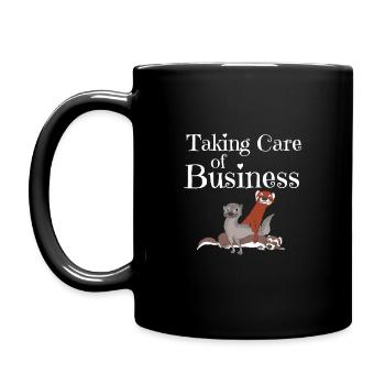 Ferret - Taking Care Of Business - Full Colour Mug - black - Left