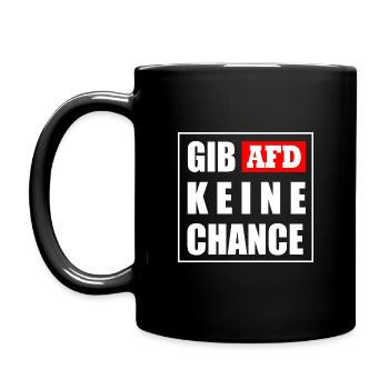 Gib afd keine chance - Tasse einfarbig - Schwarz - Links
