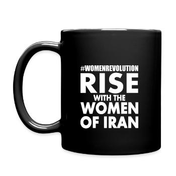 Rise with the women of iran - Tasse einfarbig - Schwarz - Links