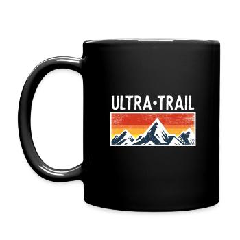 Ultra Trail Runner Mountains mountains gift runners - Full Colour Mug - black - Left