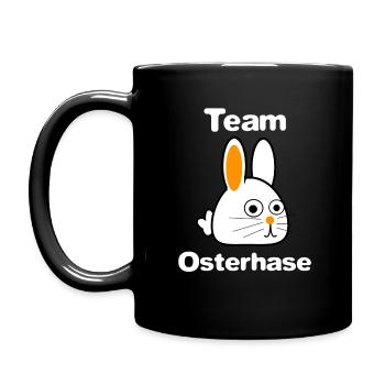 Team Osterhase - Ostern - Osterfeiertage - Hase - Tasse einfarbig - Schwarz - Links