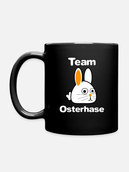 Team Osterhase - Ostern - Osterfeiertage - Hase - Tasse einfarbig - Schwarz