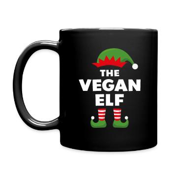 Die vegane Elfe - Tasse einfarbig - Schwarz - Links