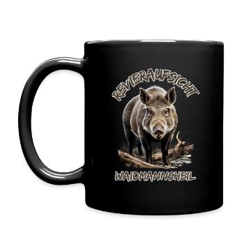 Jäger-Waidmannsheil Revieraufsicht-Wildschwein - Mug uni - noir - Gauche