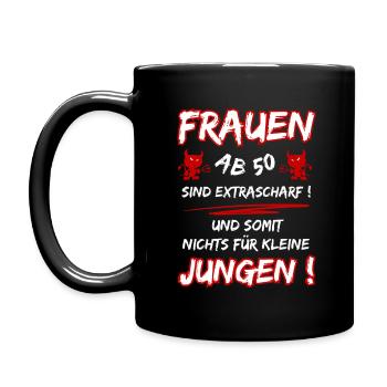 Women over 50 are extra hot... 50th Birthday - Full Colour Mug - black - Left